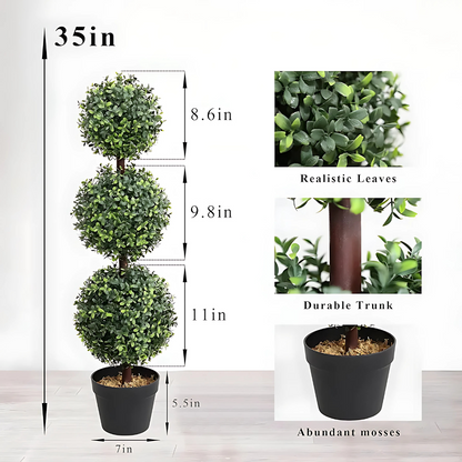 Pack x2 Árbol Artificial Decorativo 91.5 cm